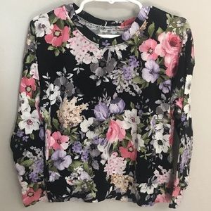Little Girls Lightweight Longsleeve Floral Top
